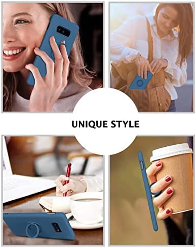 Telaso Samsung Galaxy S10e Case, Slim Silicone | קיקטנד עם מחזיק טבעת 360 מעלות | תומך בר מכונית